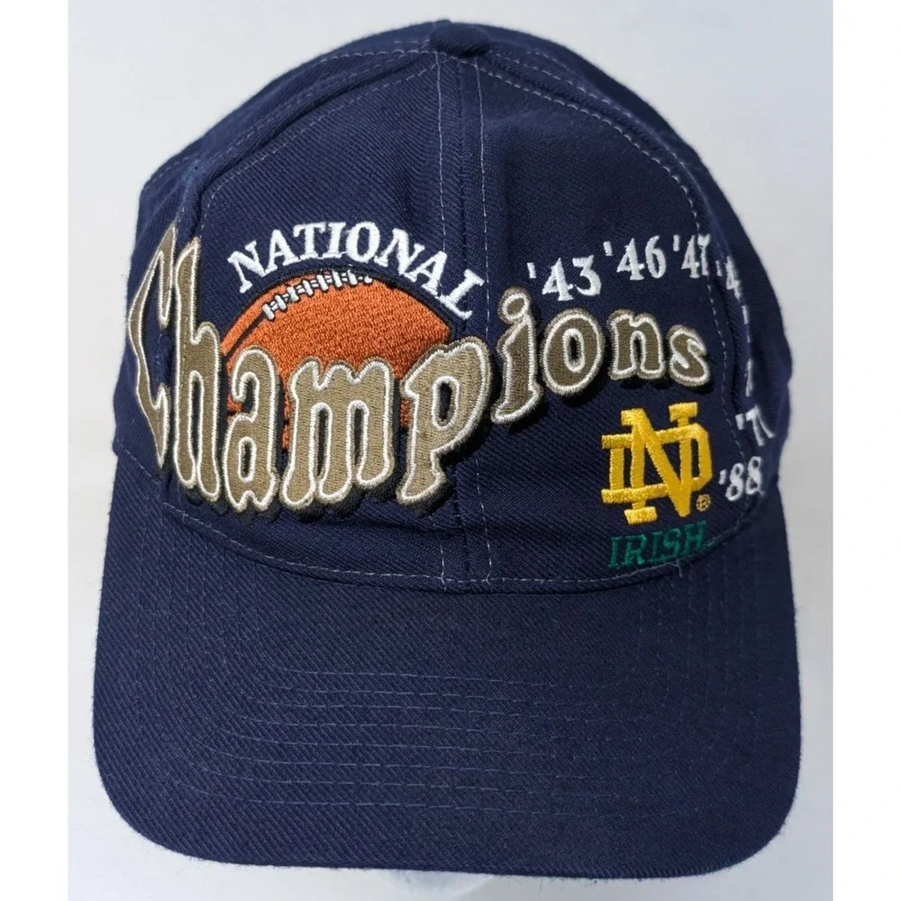 Vintage Notre Dame Snapback Hat All Over NCAA Champions 1988 Baseball Cap 90s